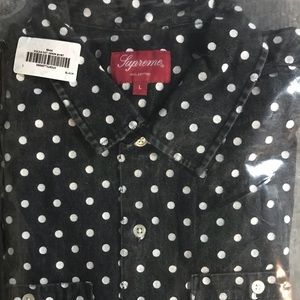 SUPREME Polka Dot Denim Shirt(packaged until sold)